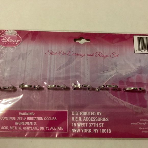 Disney Princess lot Purse, stick on earrings & Rings set plus nightlight - Picture 6 of 12